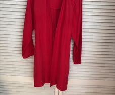 Ladies 100% pure silk red summer coat