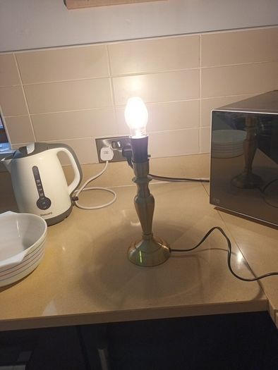 Brass Style Table Lamp Without  Shade.  New