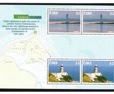 1997 Ireland Lighthouse Commemorative Stamps Booklet Pane Showing Tarbert Lighthouse Mint Never Hinged (MNH). (Hibernian HP96)