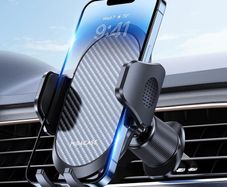 Miracase Car Phone Holder, Stable Double Steel-Hook Air Vent Car Phone Mount Cradle 360Rotation, One Button Release Mobile Phone Holder for iPhone, Galaxy, All 407 Smartphones