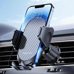 Miracase Car Phone Holder, Stable Double Steel-Hook Air Vent Car Phone Mount Cradle 360Rotation, One Button Release Mobile Phone Holder for iPhone, Galaxy, All 407 Smartphones