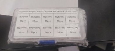 300 pcs. Ceramic capacitors 10 values (30 pieces each)