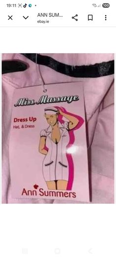 Miss Massage Vintage Ann Summers Dress