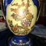Vintage Twin Handled Japanese Cobalt Blue & Gold Lidded Urn or Amphora Vase, Postage available or Collection Image 6