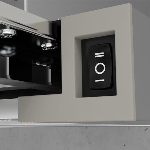 Telescopic Cooker Hood 60cm 370m/h Built-in Extractor Hood 600mm with LED Light 2 Speeds Integrated Kitchen Extractor Fan
