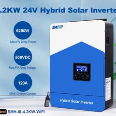 4.2KW Hybrid Solar Inverter Off Grid Pure Sine Wave MPPT inversor 24V 220V 100A Solar Charger for Photovoltaic PV 500VDC