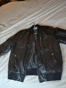 boys zara leather jacket9-11