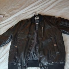 boys zara leather jacket9-11