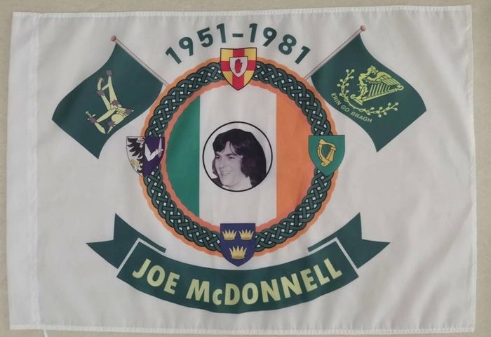 Joe McDonnell Irish Republican hunger striker flag 3ft x 2ft.