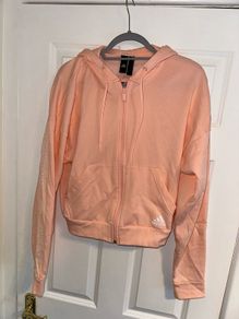 Adidas Women's Salmon Full Zip Hoodie - Size small