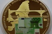 100 euro Banknote 1st january 2002 commemorative coin