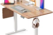 Electric Height Adjustable Standing Desk, 60x100cm Ergonomic Home Office Table