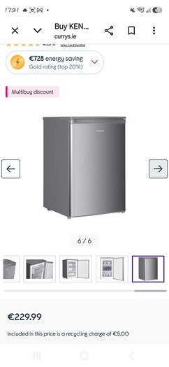 Under counter fridge and freezer