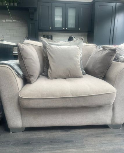 Grey Corner Sofa and Chair