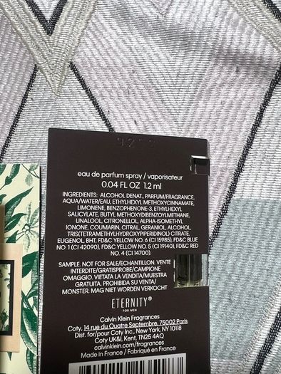 Selection of luxury perfume samples, paco rabanne pure XS, Gucci guilty, Gucci bloom, Calvin Klein eternity, boss alive, narciso Rodriguez new
