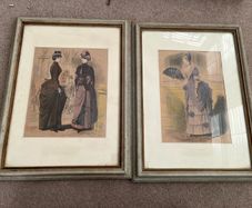 Vintage Stamps in Wood frame