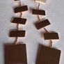 Gold Geometric Cascading Squares Earrings Image 5