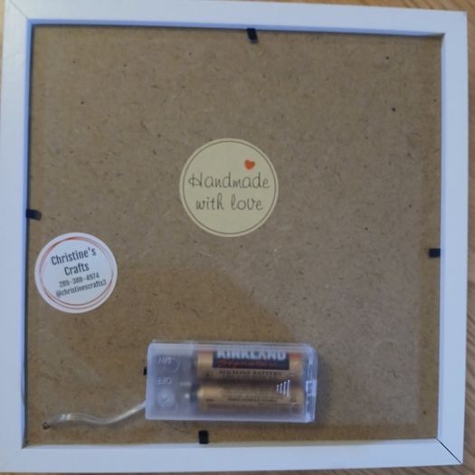 Personalised "Tadhg" Box Frame with Fairy Lights