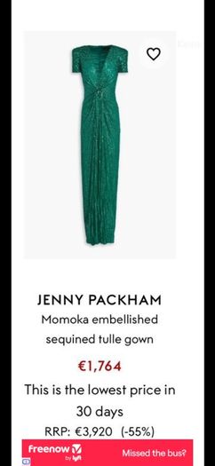 Jenny Packham rose gold sequence dress
