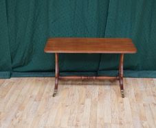 Regency-Style Mahogany Lyre-End Side Table
