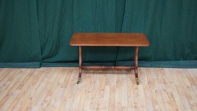 Regency-Style Mahogany Lyre-End Side Table