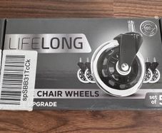 Set of 5 Office Chair Caster Wheels Replacement Heavy Duty 3 inch