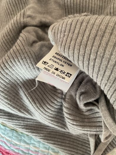 jumper grey v neck jumper m/l adjustable front detail