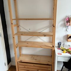 Solid pine open shelving unit IVAR