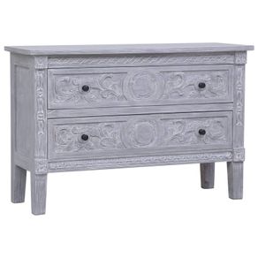 Sideboard with 2 Drawers 90x30x60 cm Solid Mahogany Wood