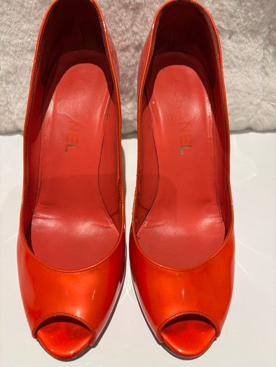 CHANEL Peeptoe Heels (size 5)