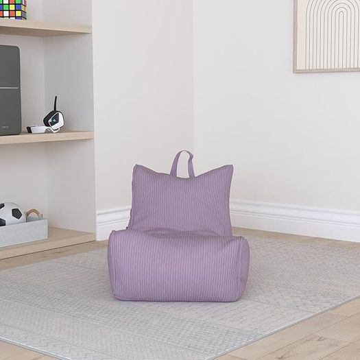 Corduroy Relax Chair Bean Bag Chair with Handle & Pocket Modern Soft Seating