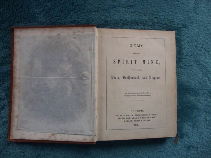 Gems From The Spirit Mine Illustrative of Peace Published By Charles Gilpin - London 1851