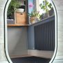 LED Bathroom Mirror Oval 60x90cm Bluetooth Speakers Antiifog Demister Image 2