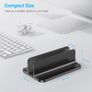 OMOTON Vertical Laptop Stand Adjustable, Desktop Aluminum MacBook Stand with Adjustable Dock Size, Laptop Holder Fits All MacBook, Surface, Chromebook and Gaming Laptops (Up to 17.3 inches), Black Image 7