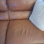 3 Seater Brown Leather Sofa Image 6