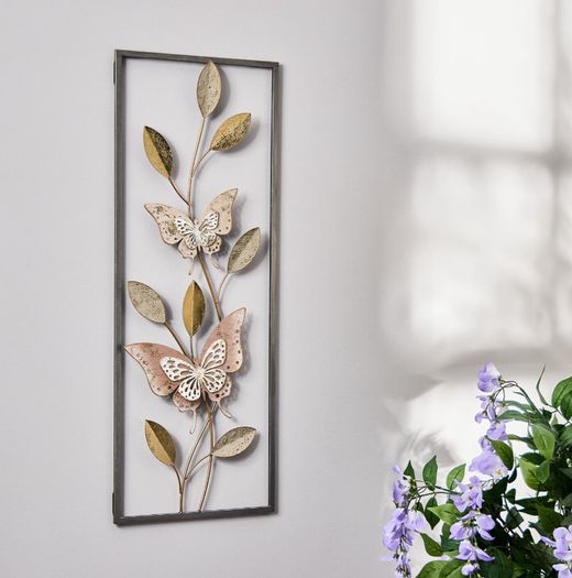Floral Metal Wall Art 28.6cm X 74.3cm