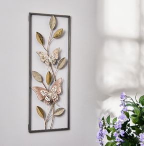Floral Metal Wall Art 28.6cm X 74.3cm