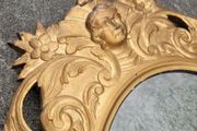 Antique hand carved gilt wood mirror