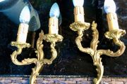 Brass wall lights