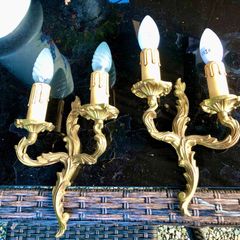 Brass wall lights