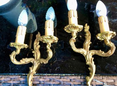Brass wall lights