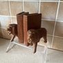 Handcarved Wooden Roaring Lions Bookends Image 5