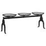 3-Seater Bench 155 cm Black Cast Iron Image 2