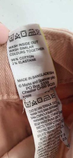 M&S dusted pink cropped pants Sz 14