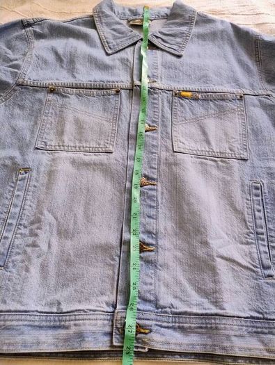 Mens denim cotton jacket size 3XL in very good condition see last three photos for exact measurements FREE STANDARD POSTAGE INCLUDED