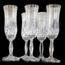 6 x Vintage RCR Harrods Crystal Champagne Flutes Image 8