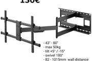 Tv Wall Mount Bracket Tilt Swivel Long Arm 43-80"