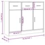 Sideboard White 91x28x75 cm Engineered Wood Image 4