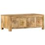 Coffee Table with 4 Drawers 90x50x35 cm Solid Mango Wood Image 9