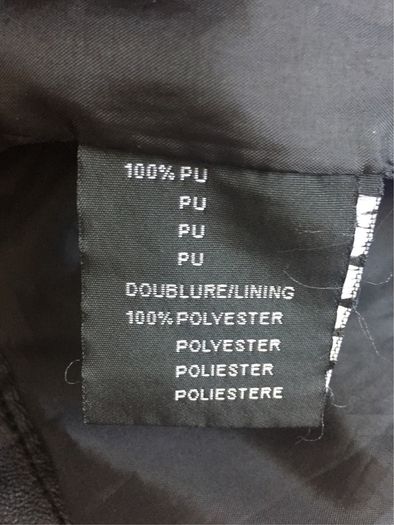 Black jacket leather look